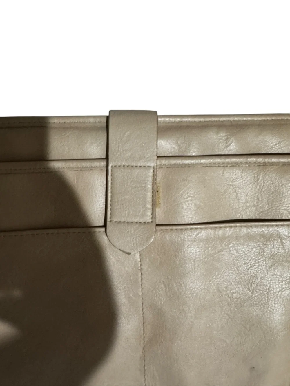 BEIS Light Cream Faux Leather laptop Sleeve Bag